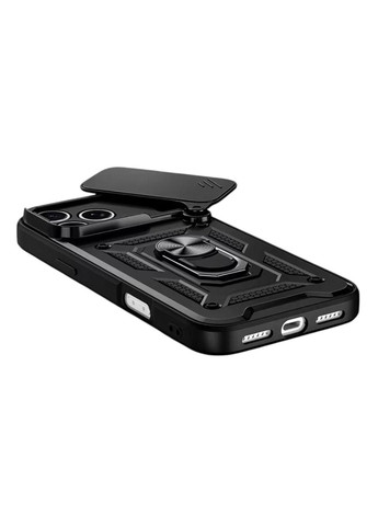 Чохол Shockproof для Apple iPhone 17 Pro Max - протиударний, з підставкою і шторкою камери - Black Primo (369967415)