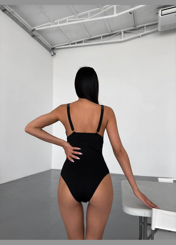 Чорний демісезонний купальник суцільний суцільний No Brand