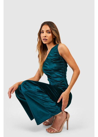 Комбинезон Boohoo однотонный изумрудный