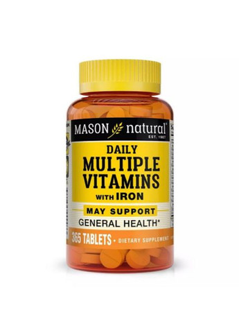 Daily Multiple Vitamins With Iron 365 Tabs Mason Natural (288050785)
