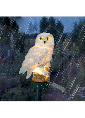 Фонарь садовая Сова с солнечной панелью WHITE Zibi (363832499)