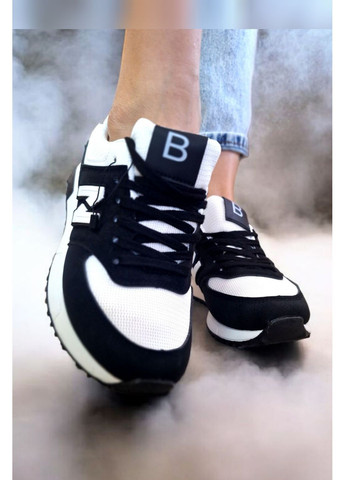 Жіночі чорні спортивні з білими елементами еко нубук і сітка літні легкі Mei De Li кросівки чорні літо (367079395)