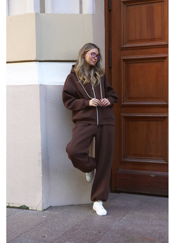 Спортивний костюм, зіп худі та штани палаццо на кулісках, не кошлатиться Україна (365656429)