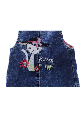Блакитна сарафан для дівчинки джинсовий kitty синій 86 см (32586) BABYKROHA (323469327)