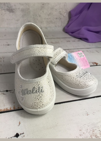 Капці дитячі текстильні для дівчинки Білий (005) Waldi (338438563)