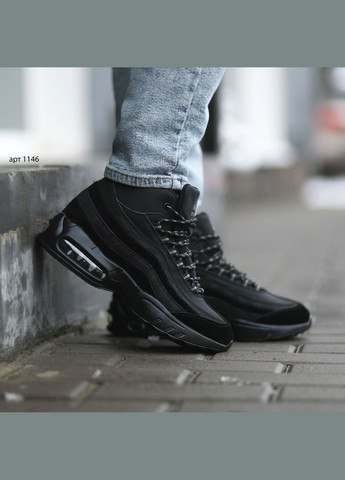 Черные зимние зимние кроссовки hight black Stilli Air Max 95