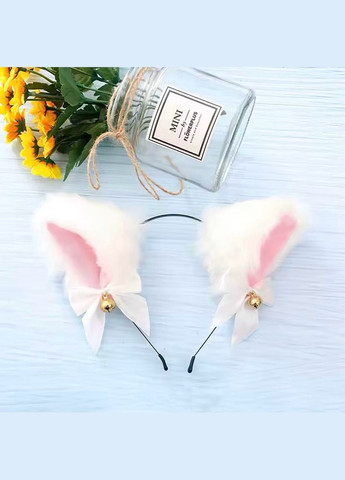 Набір 2 обручі "Кішка" на голову з хутряними вушками та дзвіночки з бантиками No Brand (316451673)