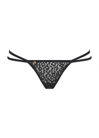 Трусики стрінги з ланцюжками Pantheria thong black L/XL Obsessive (303909900)