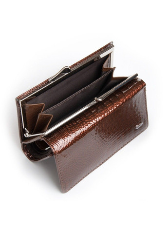 Женский кожаный лаковый кошелек SERGIO TORRETTI FEW214 brown ST (360751389)