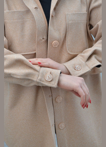 Персикова сорочка жіноча з довгим рукавом р. s, m,, персиковий No Brand