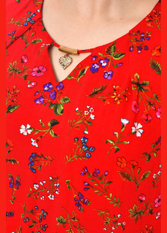 Сарафан жіночий червоного кольору з принтом Let's Shop (329296152)