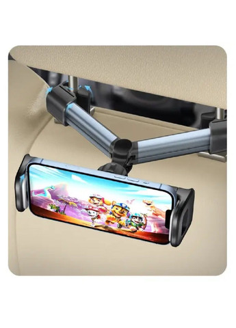 Тримач для телефона на підголівники передніх сидінь автомобіля з обертанням тримача на 360° (478979-Prob) Чорний Unbranded (315319185)