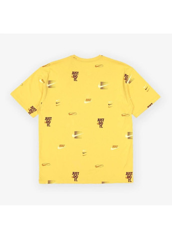 Желтая футболка мужская m nsw tee m90 12mo lbr aop yellow Nike
