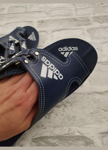 Синие повседневные, домашние, пляжные шлепанцы мужские No Brand