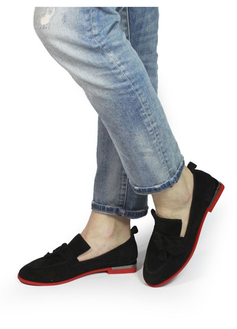 It-Girl Замшевые лоферы лоферы черный з натуральная замша, — демисезон (350874636)