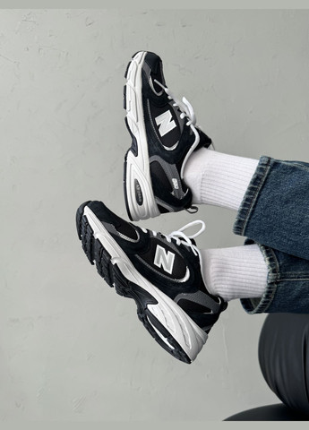 Кроссовки женские и мужские New Balance 530 black white | Нью Беланс 530 черные белые No Brand чёрные демисезоны (316091164)