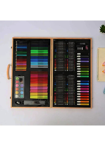 Художній комплект набір в дерев'яній валізці для малювання дитячої творчості 180 предметів 53х31х5 см (481868-Prob) Unbranded (367592538)