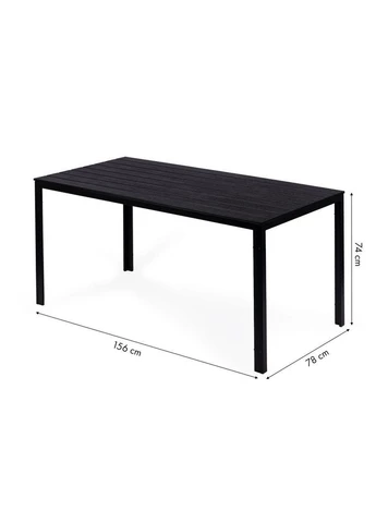 Комплект садових меблів MultiGarden Polywood-4, стіл 156x78 см. + 4 крісла з техротангу (Темно-коричневий) Gardenline (400746161)