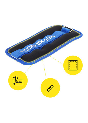 Обважнювачі-манжети для ніг та рук 2 x 0.5 кг Cornix XR-0172 (275654171)