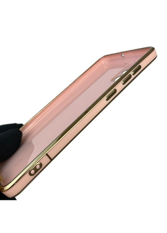 Чохол для Galaxy A71 (SM-A715F) з кільцем-підставкою із золотою окантовкою на самсунг а71 пудровий gs1 Samsung (366234974)