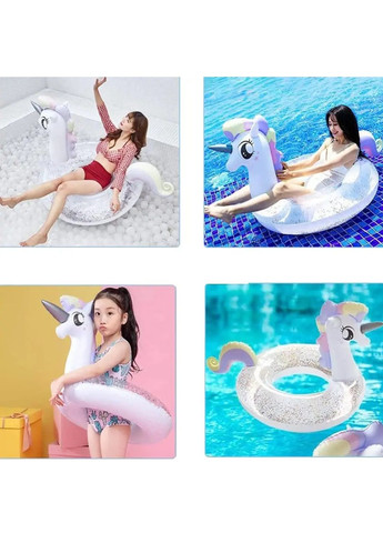 Детский надувной круг с для плаванья купания в бассейне водоеме на пляже диаметр 70 см (480487-Prob) Единорог Unbranded (336327348)