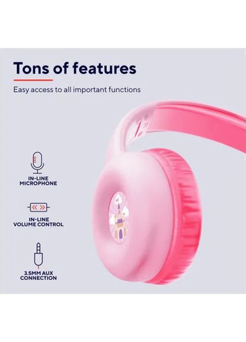 Гарнітура Nouna Kids Headphones Mic Pink (25277_TRUST) Trust (322937662)