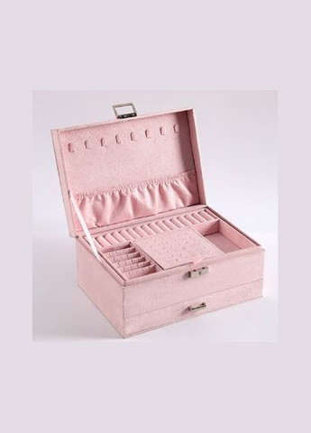 Органайзер для біжутерії та прикрас 15021 11.5х17х24.5 см рожевий No Brand (364492187)