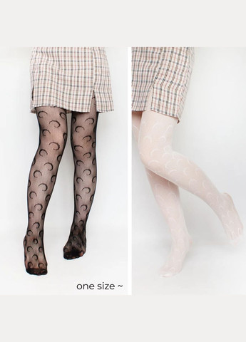 Колготки в сетку ажурные с месяцем черные полумесяц необычные взрослые на подростка гранж панк аниме ретро кпоп капронки сеточка No Brand (304769839)
