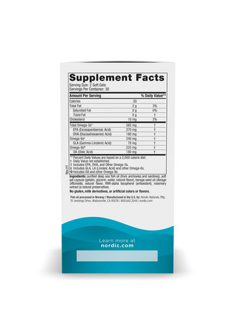 Омега 3 6 9 Complete Omega 1000 мг 180 капсул Лимон Nordic Naturals (357339988)