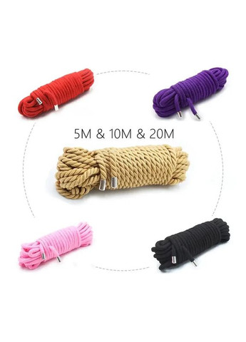 Бандажна мотузка для БДСМ, мотузка для зв'язування, шибарі, 20 метрів фіолетова No Brand (316475783)