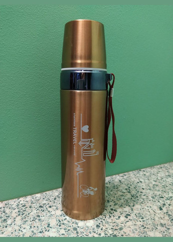 Термос стальной Велосипедист серебро 500 мл No Brand (342064590)