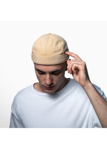 Бейсболка без козирка з регулятором котон чоловіча бежева НІЛАН 464-209 LuckyLOOK 464-209М (322783886)