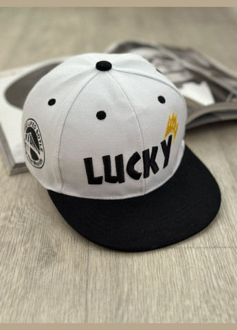 Кепка дитяча снепбек (Snapback) Lucky Білий з чорним 50-54р (2231) No Brand (293517234)