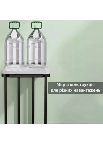 Приліжковий кавовий столик з двома ярусами приставний журнальний стіл для спальні, вітальні Білий мармур (LE103) No Brand (381037008)