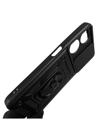 Чохол для A78 4G броньований з кільцем зі шторкою на камеру на оппо а78 4г чорний rg1 Oppo (366020214)