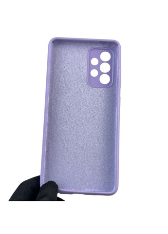 Чохол для Galaxy A52 4G (SM-A525) силіконовий з мікрофіброю нековзний на самсунг а52 4г бузковий Samsung (366390092)