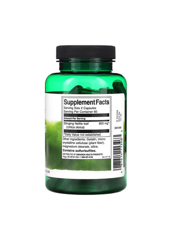 Добавка Stinging Nettle Leaf 400mg - 120 caps Swanson (330105457)