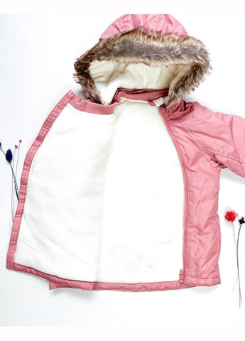 Розовая куртка на девочку 104 см розовый артикул л644 H&M