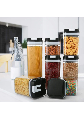 Комплект контейнерів ємностей боксів органайзерів різних розмірів для зберігання круп сипучих 7 штук (480906-Prob) Unbranded (347494922)