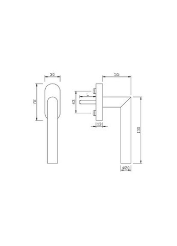 Ручка оконная для ПВХ (пластиковых металлопластиковых) окон и дверей из нержавейки, ручка для пластикового (2313) Window Handle (317755172)