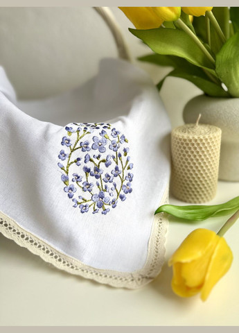 Великодня лляна серветка з вишивкою пасхальний рушник на кошик з писанками TobiSobi TS00013-1 Figasse (333023838)