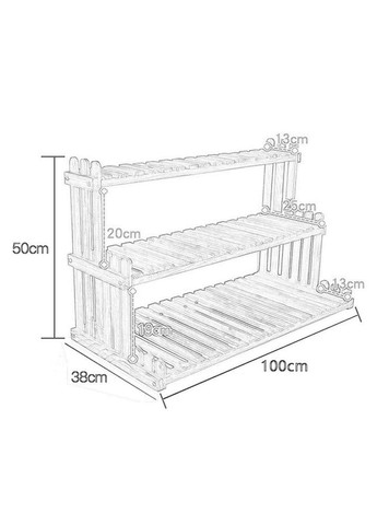 Подставка для цветов из дерева Санабриа 100 на колёсиках зефир (ЦВП-114820) No Brand (328225945)