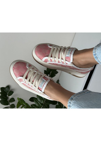 Кроссовки женские Gucci GG Canvas | Гуччи Канвас розовые No Brand розовые демисезоны (366343494)