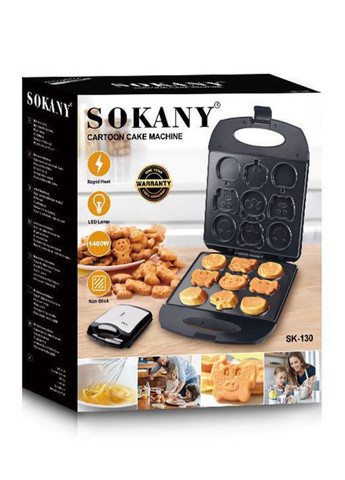 Универсальная вафельница для выпечки мультяшных панкейков на 9 форм 1400 Вт Sokany sk-130 (282951490)