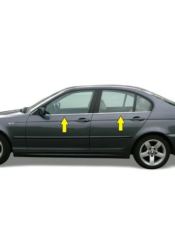 Окантовка окон (нерж.) OmsaLine - Итальянская нержавейка для BMW 3 серия E-46 1998-2006 гг Omsa (389049574)