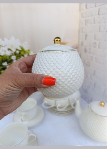 Чайний сервіз Белла порцеляна 260 мл/460 мл/1 л 14 предметів Білий 18041-00 SNT (338195407)