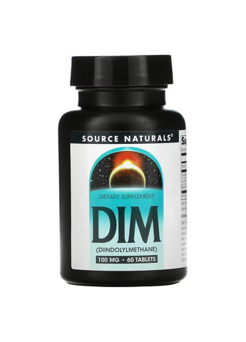 Дииндолилметан DIM, 100 mg, 60 Tablets Source Naturals (292555733)