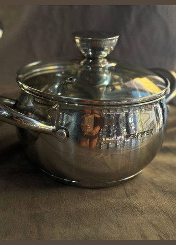 Кастрюля Sesame из нержавеющей стали16 см 1.9 л Стальной PR-1202-16 Pepper (340820222)