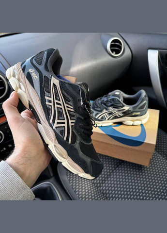 Чорні Осінні жіночі кросівки asics black beige No Brand Gel-NYC