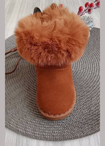 Уггі дитячі Bunny еко-нубук коричневі No Brand (303612793)